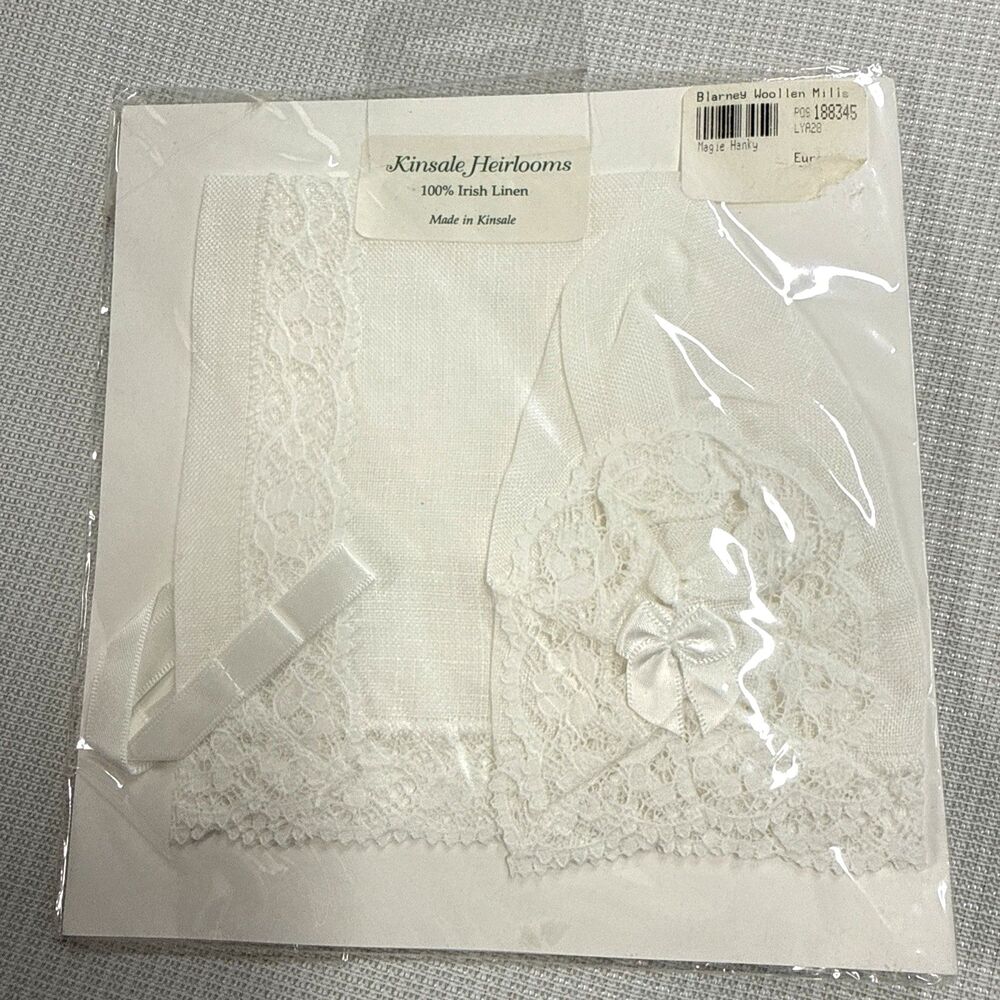Kinsale Heirlooms 100% Irish Linen by Blarney Woollen Mills - Christening Bonnet